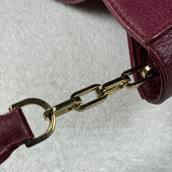 Tory Burch Maroon Leather Hobo Bag - Picture 6 of 16